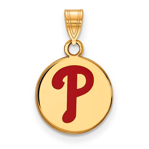 SS w/GP MLB  Philadelphia Phillies Small Enamel Disc Pendant