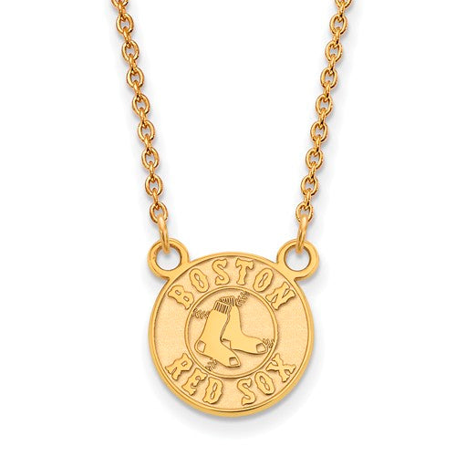 SS w/GP MLB  Boston Red Sox Sm Pendant w/Necklace