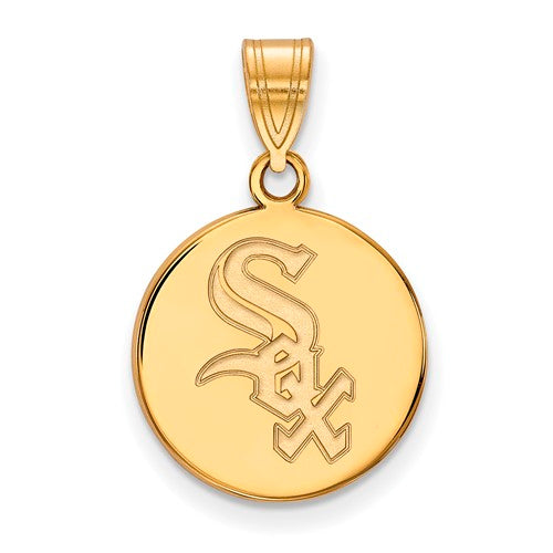 SS w/GP MLB  Chicago White Sox Medium Disc Pendant