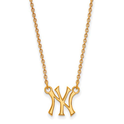 SS w/GP MLB  New York Yankees Small NY Pendant w/Necklace
