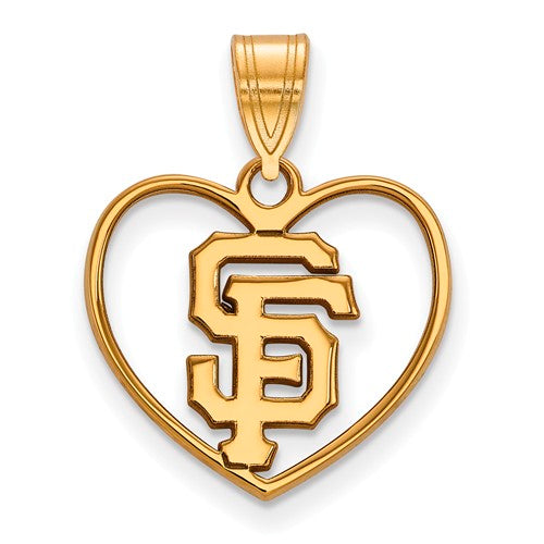 SS w/GP MLB  San Francisco Giants Pendant in Heart