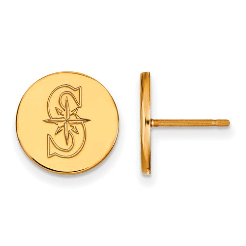 SS w/GP MLB  Seattle Mariners Small Disc Earrings