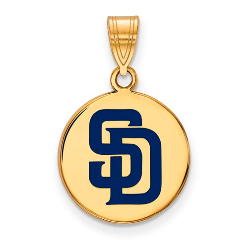 SS w/GP MLB  San Diego Padres Medium Enamel Disc Pendant