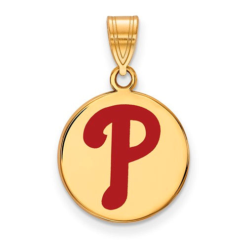 SS w/GP MLB  Philadelphia Phillies Medium Enamel Disc Pendant