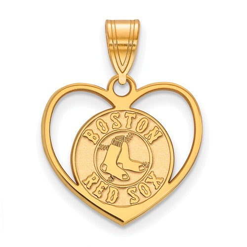 SS w/GP MLB  Boston Red Sox Pendant in Heart