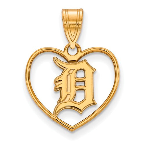 SS w/GP MLB  Detroit Tigers Pendant in Heart