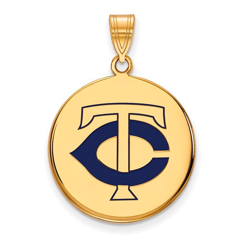 SS w/GP MLB  Minnesota Twins Large Enamel TC Disc Pendant
