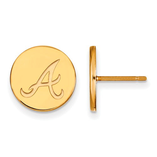 SS w/GP MLB  Atlanta Braves Small Disc Earrings
