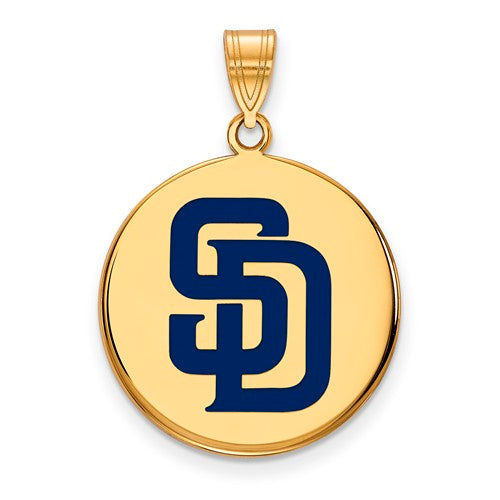 SS w/GP MLB  San Diego Padres Large Enamel Disc Pendant