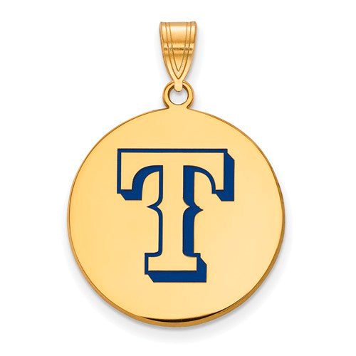 SS w/GP MLB  Texas Rangers Large Enamel Disc Pendant