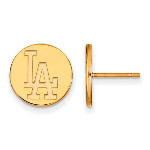 SS w/GP MLB  Los Angeles Dodgers Small Disc Earrings
