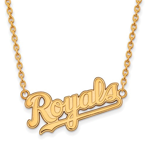 SS w/GP MLB  Kansas City Royals Large "Royals" Pendant w/Necklace