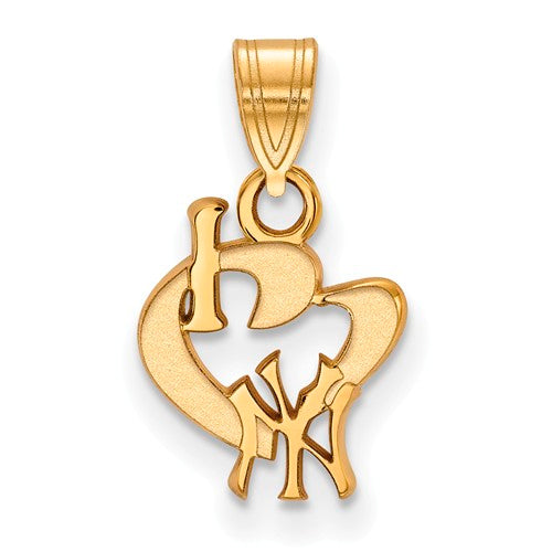 SS w/GP MLB  New York Yankees Small I Love Logo Pendant