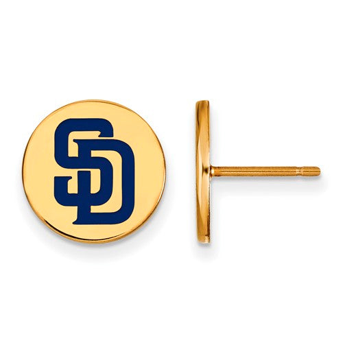 SS w/GP MLB  San Diego Padres Small Enamel Disc Earrings