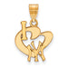 SS w/GP MLB  New York Yankees Large I Love Logo Pendant