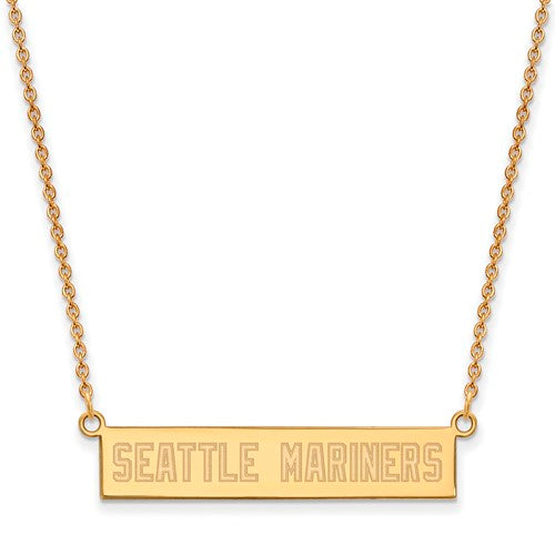 SS GP  Seattle Mariners Small Bar Necklace