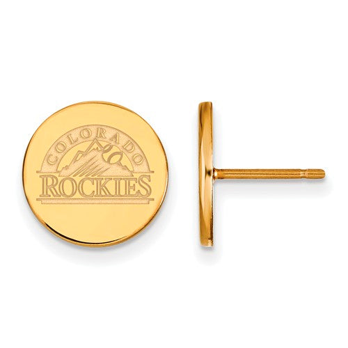SS w/GP MLB  Colorado Rockies Small Disc Earrings