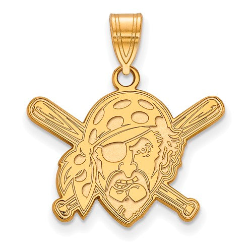 SS w/GP MLB  Pittsburgh Pirates Medium Pirate Logo Pendant