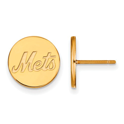 SS w/GP MLB  New York Mets Small Disc Earrings