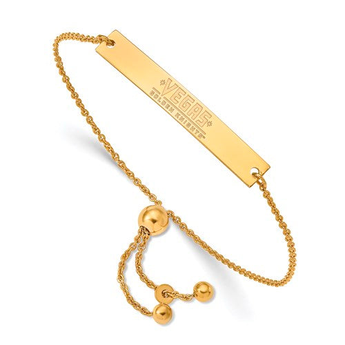 SS LA Vegas Golden Knights Small Bar Adjustable Bracelet