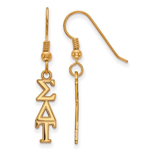 SS w/GP Sigma Delta Tau XS Dangle Earrings