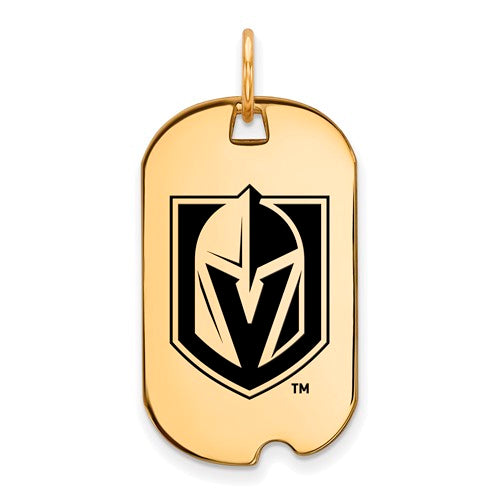 GP Sterling Silver Vegas Golden Knights Sm Dog Tag w/epoxy