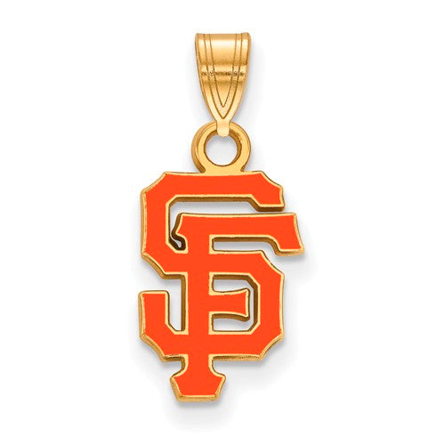 SS w/GP MLB  San Francisco Giants Small Enamel SF Pendant