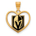 GP Sterling Silver Vegas Golden Knights Pendant in Heart w/epoxy
