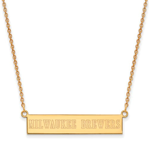 SS GP  Milwaukee Brewers Small Bar Necklace