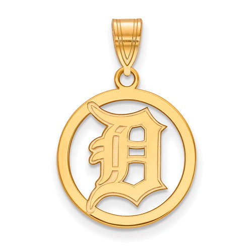 SS w/GP MLB  Detroit Tigers Small Pendantant in Circle
