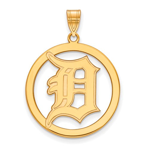 SS w/GP MLB  Detroit Tigers L Pendant in Circle