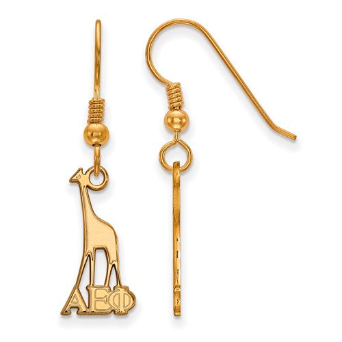 SS w/GP Alpha Epsilon Phi Small Dangle Earrings