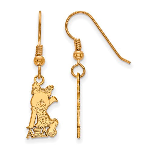 SS w/GP Alpha Xi Delta Small Dangle Earrings