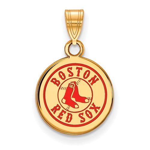 SS w/GP MLB  Boston Red Sox Small Enamel Disc Pendant