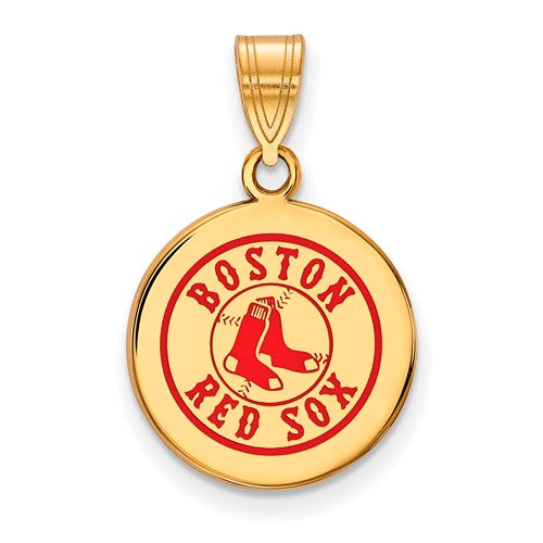 SS w/GP MLB  Boston Red Sox Medium Enamel Disc Pendant