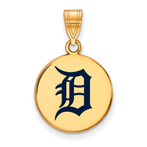 SS w/GP MLB  Detroit Tigers Medium Enamel Disc Pendant