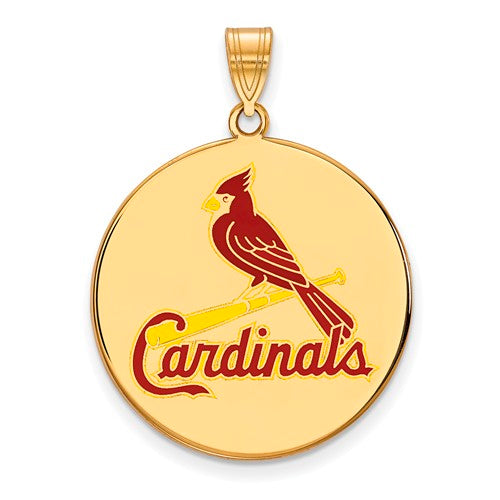 SS w/GP MLB  St. Louis Cardinals XL Enamel Disc Pendant