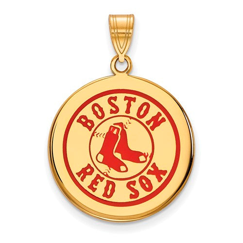 SS w/GP MLB  Boston Red Sox Large Enamel Disc Pendant