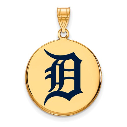 SS w/GP MLB  Detroit Tigers Large Enamel Disc Pendant