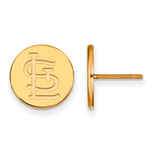 SS w/GP MLB  St Louis Cardinals Small Disc Earrings