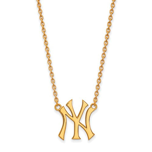 SS w/GP MLB  New York Yankees Small NY Alternate Pendant w/Necklace