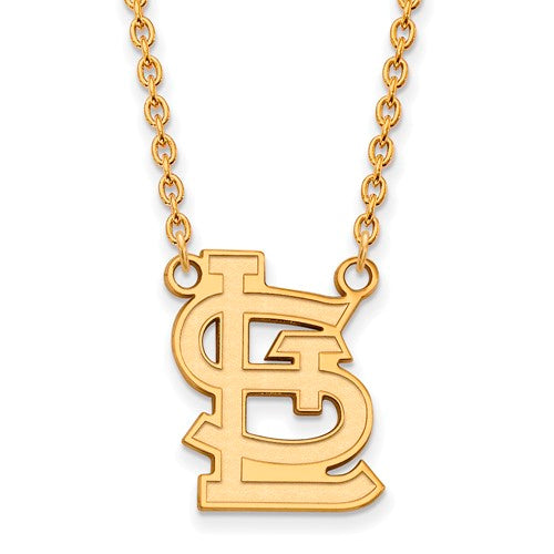 SS w/GP MLB  St. Louis Cardinals Large Cap Logo Pendant w/Necklace