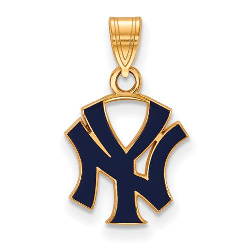 SS w/GP MLB  New York Yankees Small Enamel NY Pendant