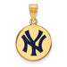 SS w/GP MLB  New York Yankees Medium Enamel NY Disc Pendant