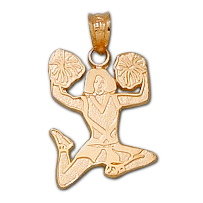 Jumping Cheerleader 14 kt gold Pendant