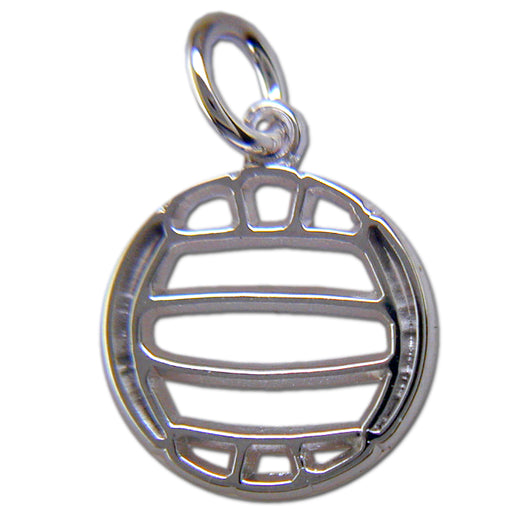 Pierced Volleyball Sterling Silver Medium Pendant