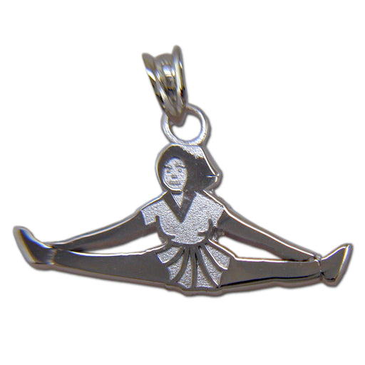 Cheerleader Toe Touch Sterling Silver Pendant