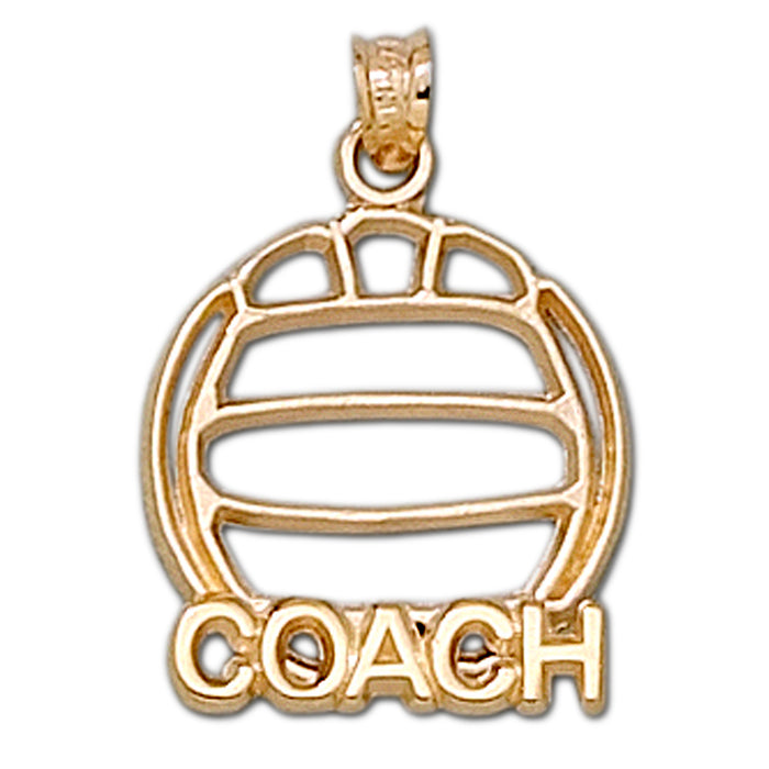 Pierced volleyball with COACH 10 kt gold Large Pendant