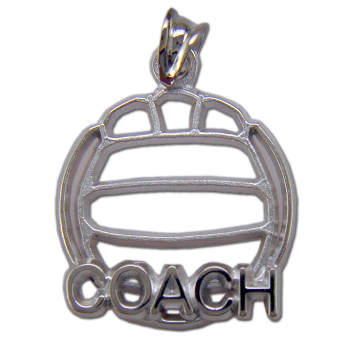 Pierced volleyball with COACH Sterling Silver Large Pendant
