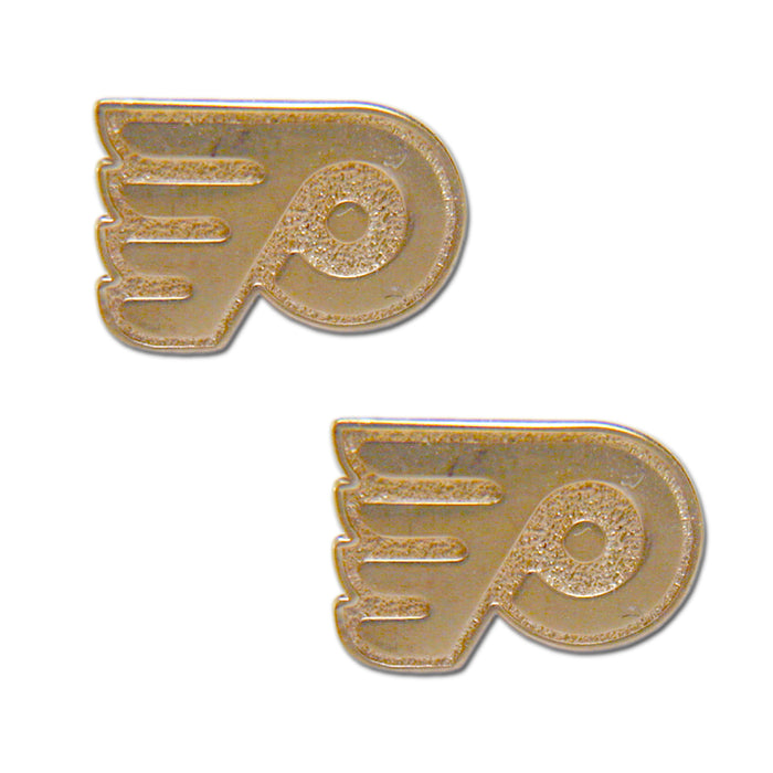 Philadelphia Flyers P Logo 14 kt Gold Earrings